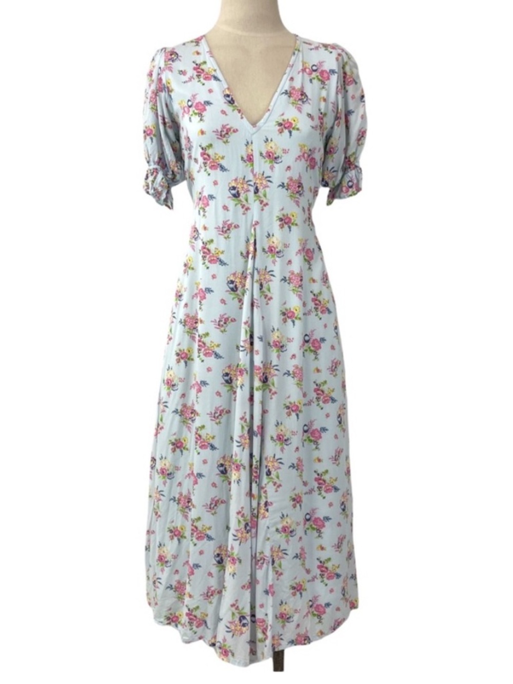 ❤️ Faithfull the Brand Maggie Floral Midi Dress 4 - Picture 3 of 16